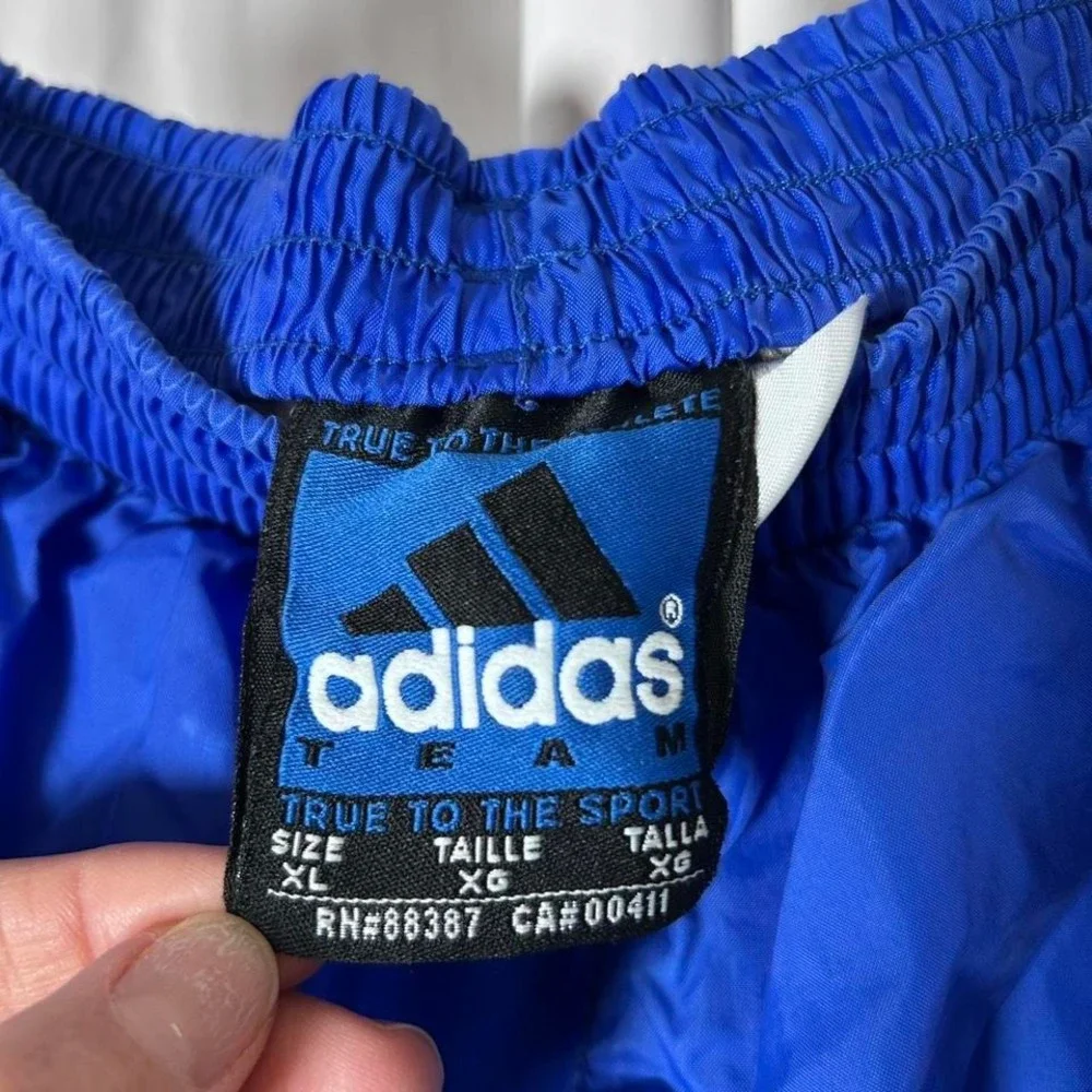Vintage Adidas Y2K Windbreaker Break Away Pants‎ Men's XL Blue 2000s Vtg